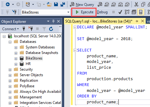 Stored Procedure Variables - execute a code block