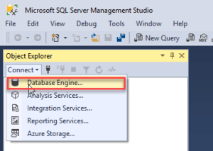 use sql server management studio