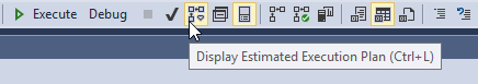 SQL Server Display Estimated Execution Plan