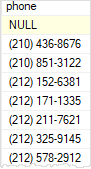 SQL Server SELECT DISTINCT - null example