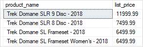 SQL Server SELECT TOP - TOP PERCENT example